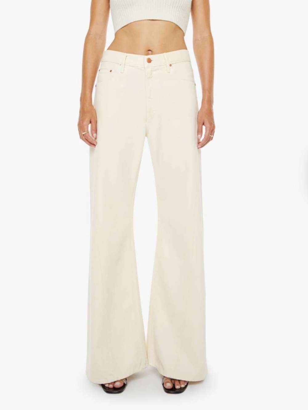 New with tags Mother denim SNACKS! The Lemon Twist Sneak in natural off white